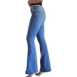 VINTAGE Y2K Blue HOLLISTER Jeans Low Rise Flare Soft Stretch Medium Rinse Sz.26